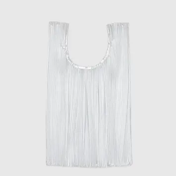 Baggu - BA BA BAG - Pleated Baggu Bag, Chrome Metallic