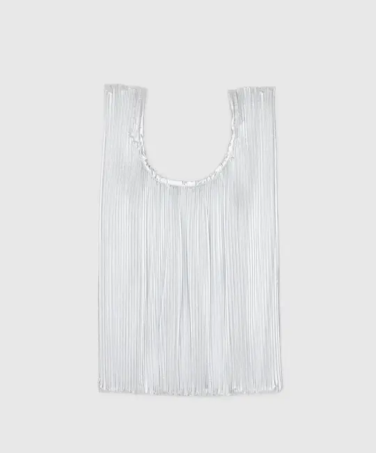 Baggu - BA BA BAG - Pleated Baggu Bag, Chrome Metallic