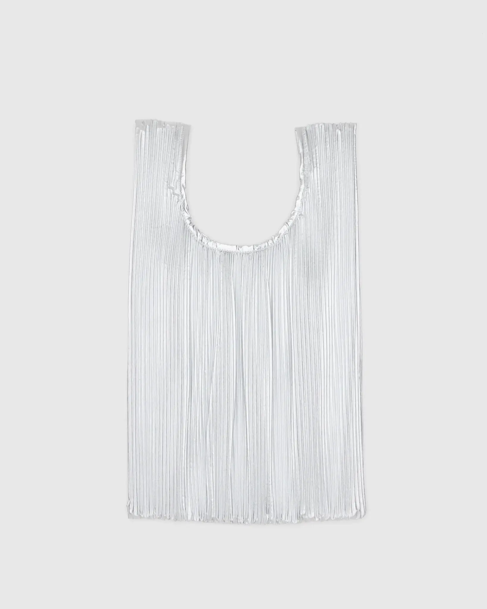 Baggu - BA BA BAG - Pleated Baggu Bag, Chrome Metallic