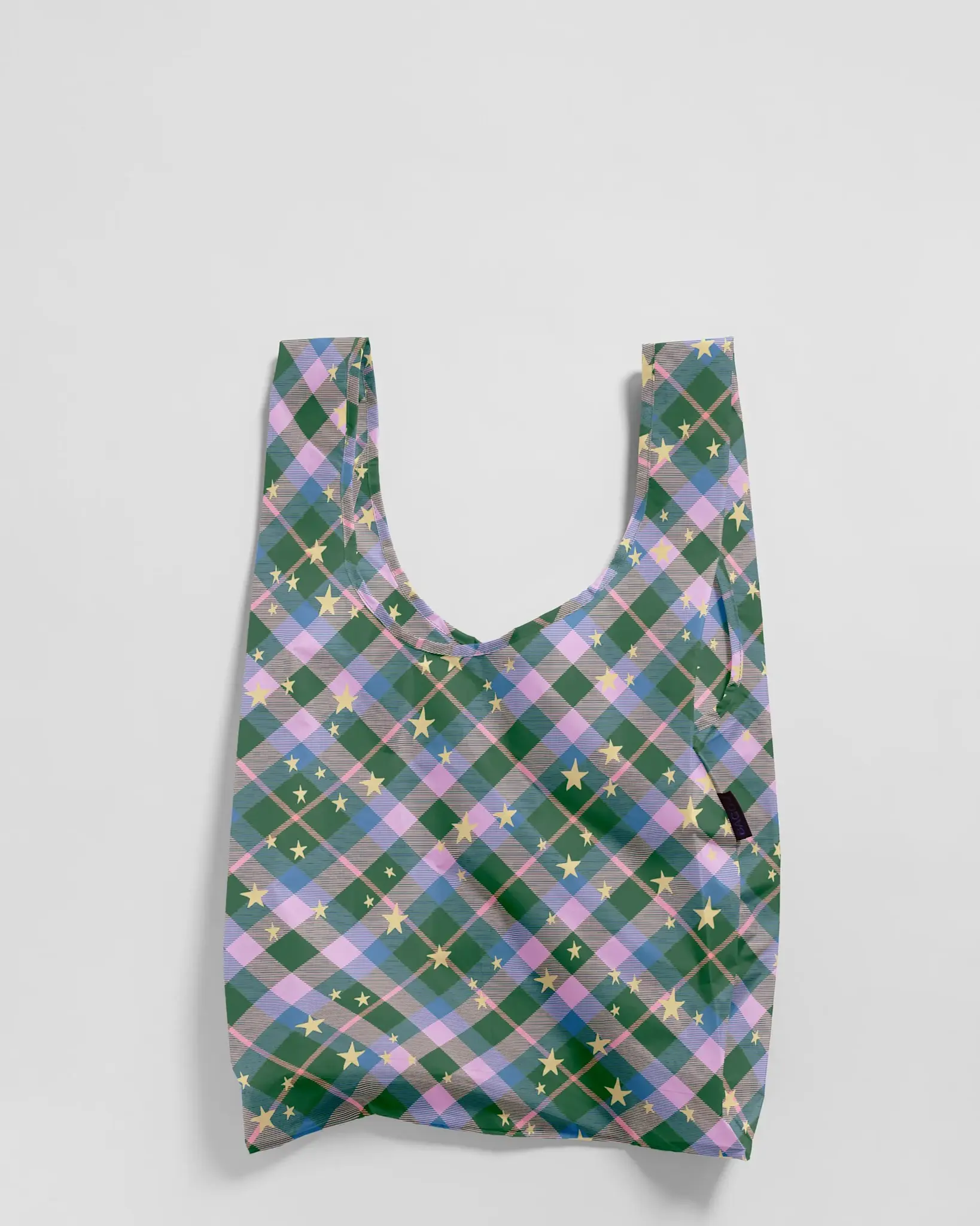 Baggu - BA BA BAG - Green Star Plaid Standard Baggu Reusable Bag