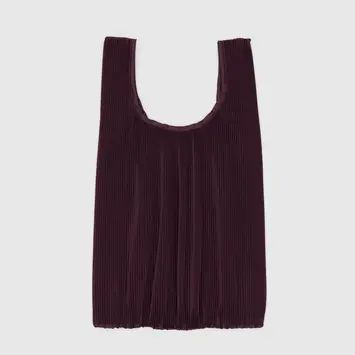 Baggu - BA BA BAG - Pleated Baggu Bag, Mahogany