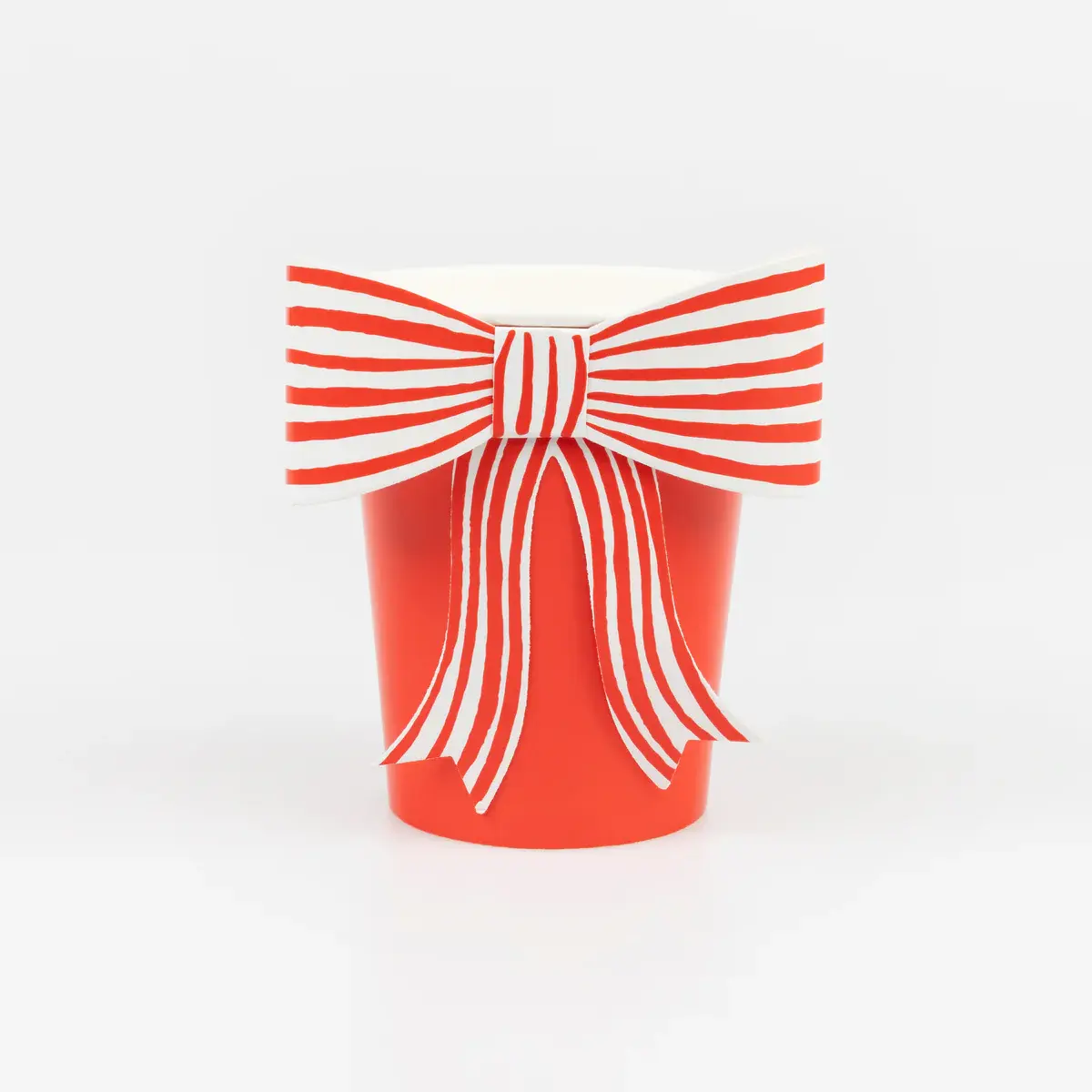 Meri Meri - MEM MEM PS - Red & White Stripy Bow Cups
