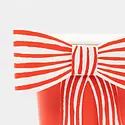 Meri Meri - MEM MEM PS - Red & White Stripy Bow Cups