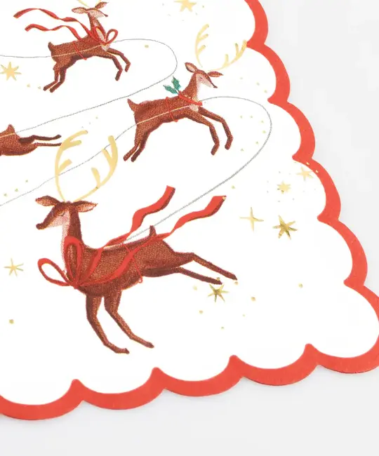 Meri Meri - MEM MEM PS - Santa, Sleigh & Reindeer Large Napkins