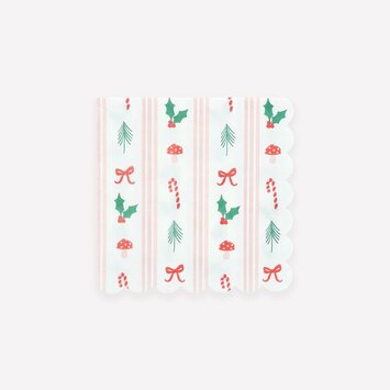 Meri Meri - MEM MEM PS - Festive Icon Stripes Small Napkins