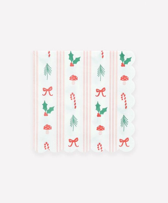 Meri Meri - MEM MEM PS - Festive Icon Stripes Small Napkins