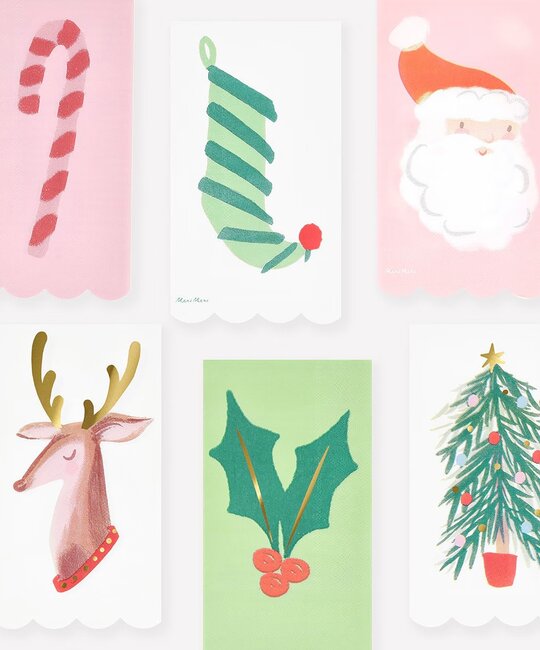 Meri Meri - MEM MEM PS - Mixed Christmas Icon Guest Dinner Napkins