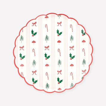 Meri Meri - MEM MEM PSPL - Festive Icon Stripes Small Side Plates