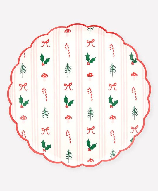 Meri Meri - MEM MEM PSPL - Festive Icon Stripes Small Side Plates