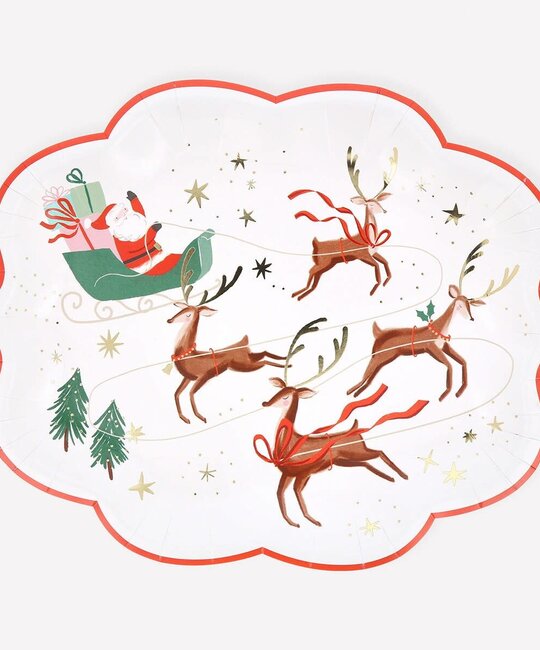 Meri Meri - MEM MEM PSPL - Santa, Sleigh & Reindeer Plates
