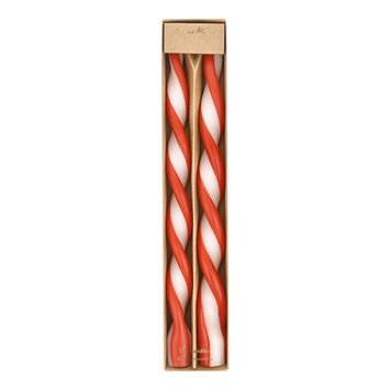 Meri Meri - MEM MEM CATA - Red Stripe Twist Taper Candles