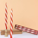 Meri Meri - MEM MEM CATA - Red Stripe Twist Taper Candles