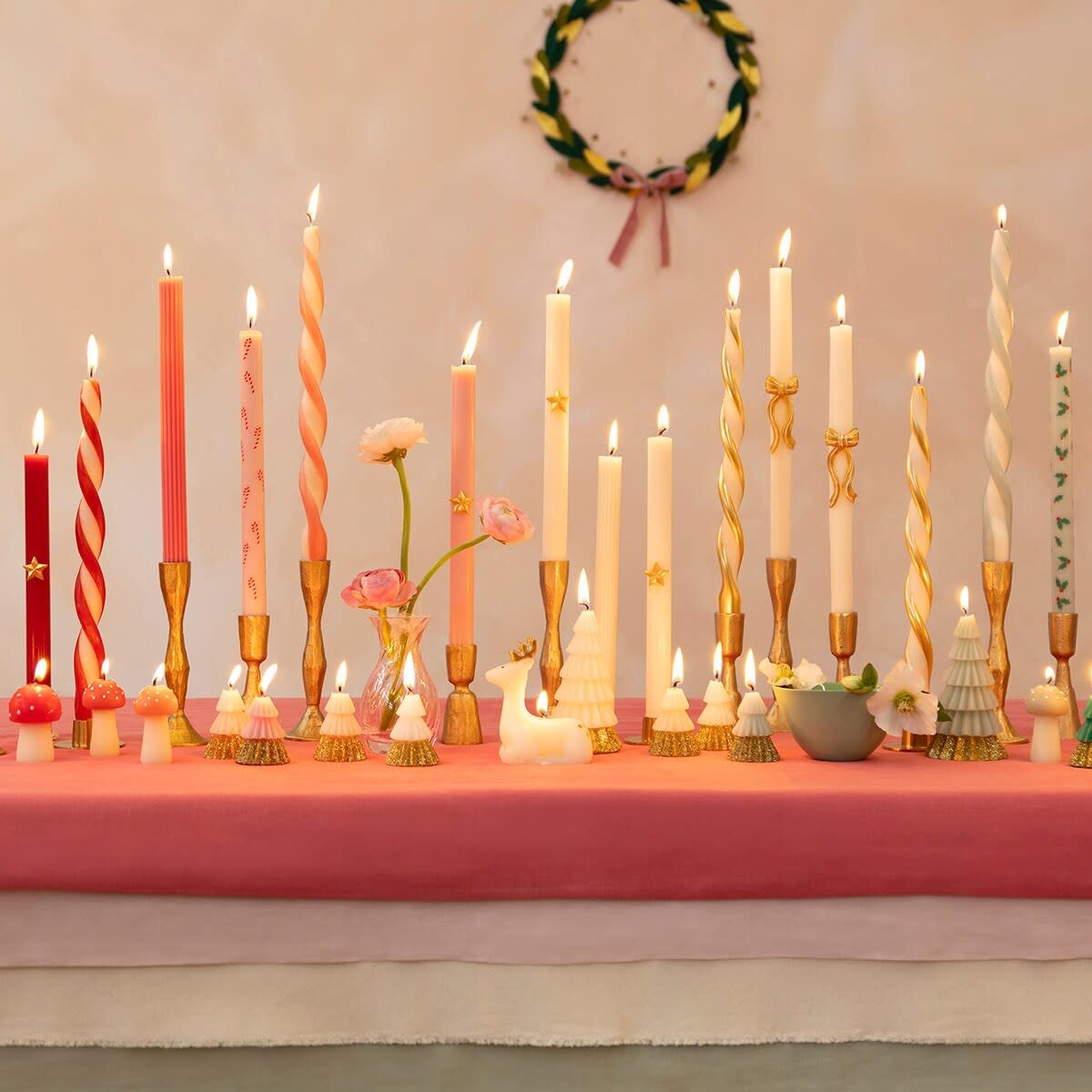 Meri Meri - MEM MEM CATA - Assorted Stripe Twist Taper Candles Set of 4