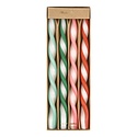 Meri Meri - MEM MEM CATA - Assorted Stripe Twist Taper Candles Set of 4