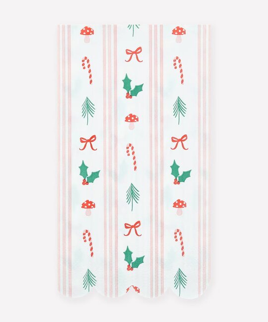Meri Meri - MEM MEM PS - Festive Icon Stripes Guest Dinner Napkins