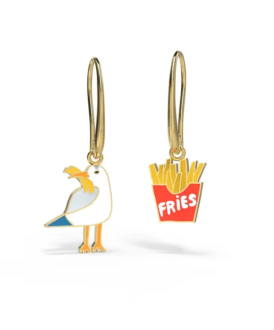 Yellow Owl Workshop - YOW YOW JE - Seagull & French Fry Drop Earrings