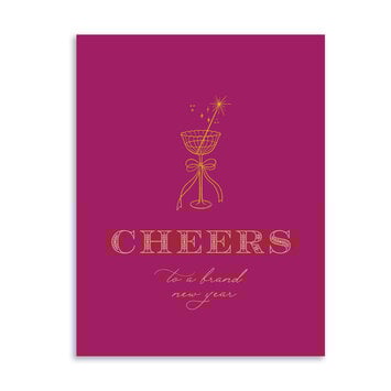 Gus and Ruby Letterpress - GR GRGCNY0001 - Cheers to a Brand New Year Card
