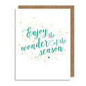 Gus and Ruby Letterpress - GR GRGCHO0006 - Enjoy the Wonder of the Season Card
