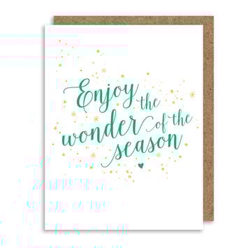 Gus and Ruby Letterpress - GR GRGCHO0006 - Enjoy the Wonder of the Season Card