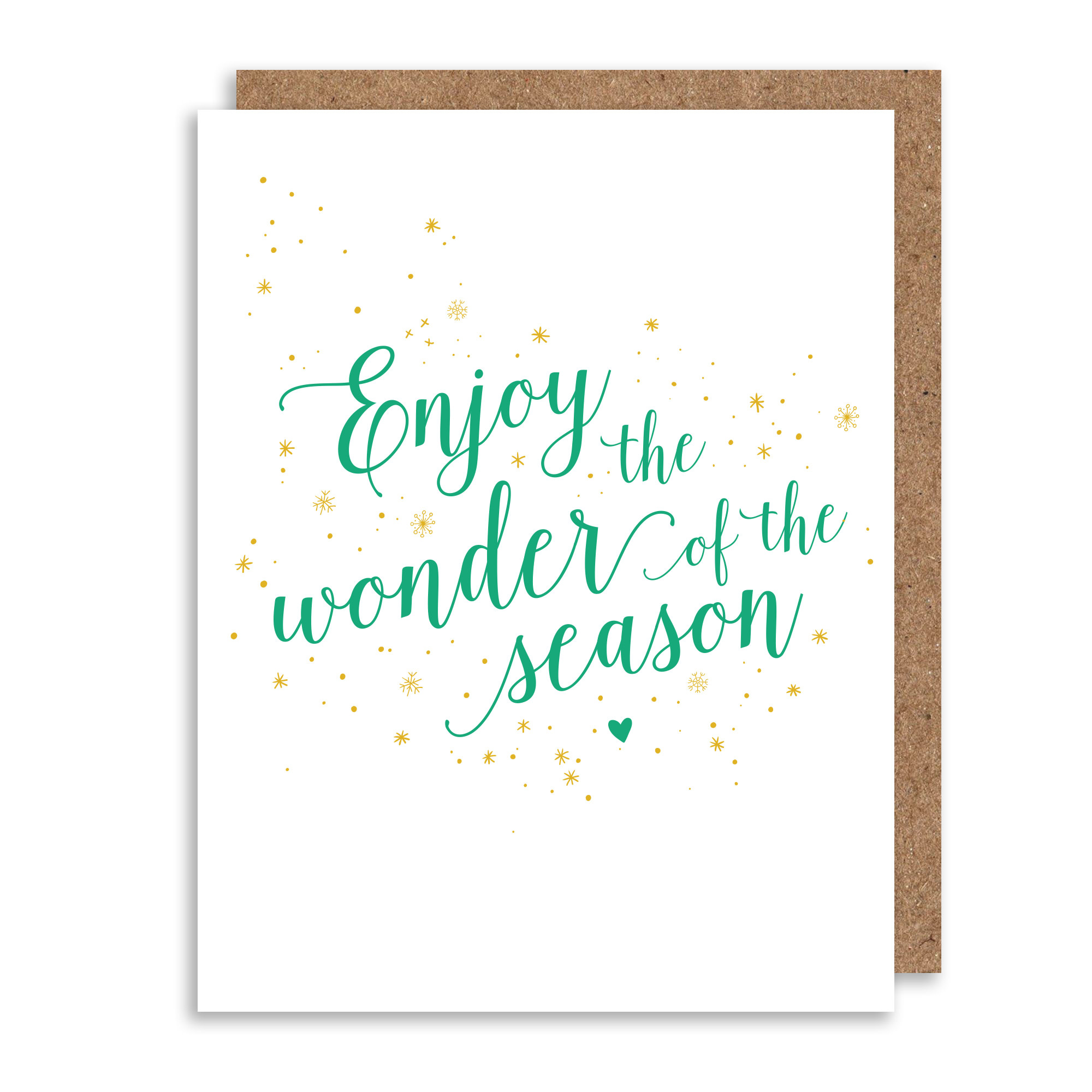 Gus and Ruby Letterpress - GR GRGCHO0006 - Enjoy the Wonder of the Season Card