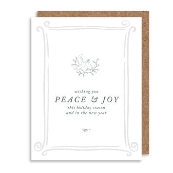 Gus and Ruby Letterpress - GR GRGCHO0008 - Peace and Joy Card