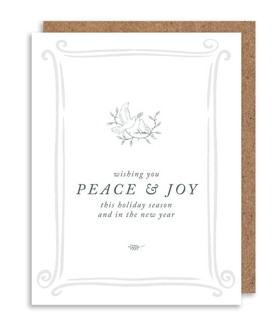 Gus and Ruby Letterpress - GR GRGCHO0008 - Peace and Joy Card
