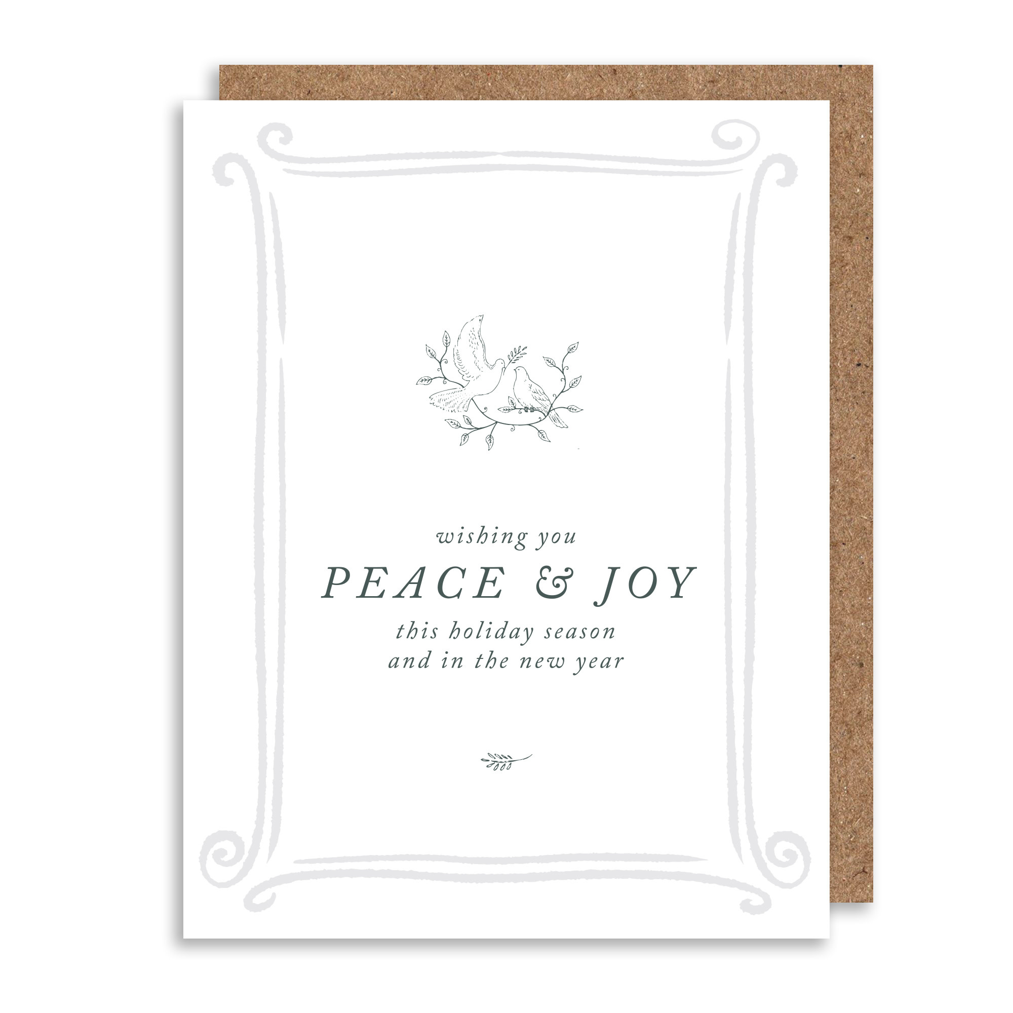 Gus and Ruby Letterpress - GR GRGCHO0008 - Peace and Joy Card