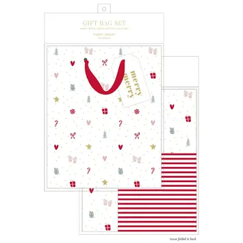 Sugar Paper - SUG SUG GBSET - Santa's Workshop Gift Bag Set (Gift Bag, Tissue, Gift Tag)