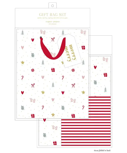 Sugar Paper - SUG SUG GBSET - Santa's Workshop Gift Bag Set (Gift Bag, Tissue, Gift Tag)