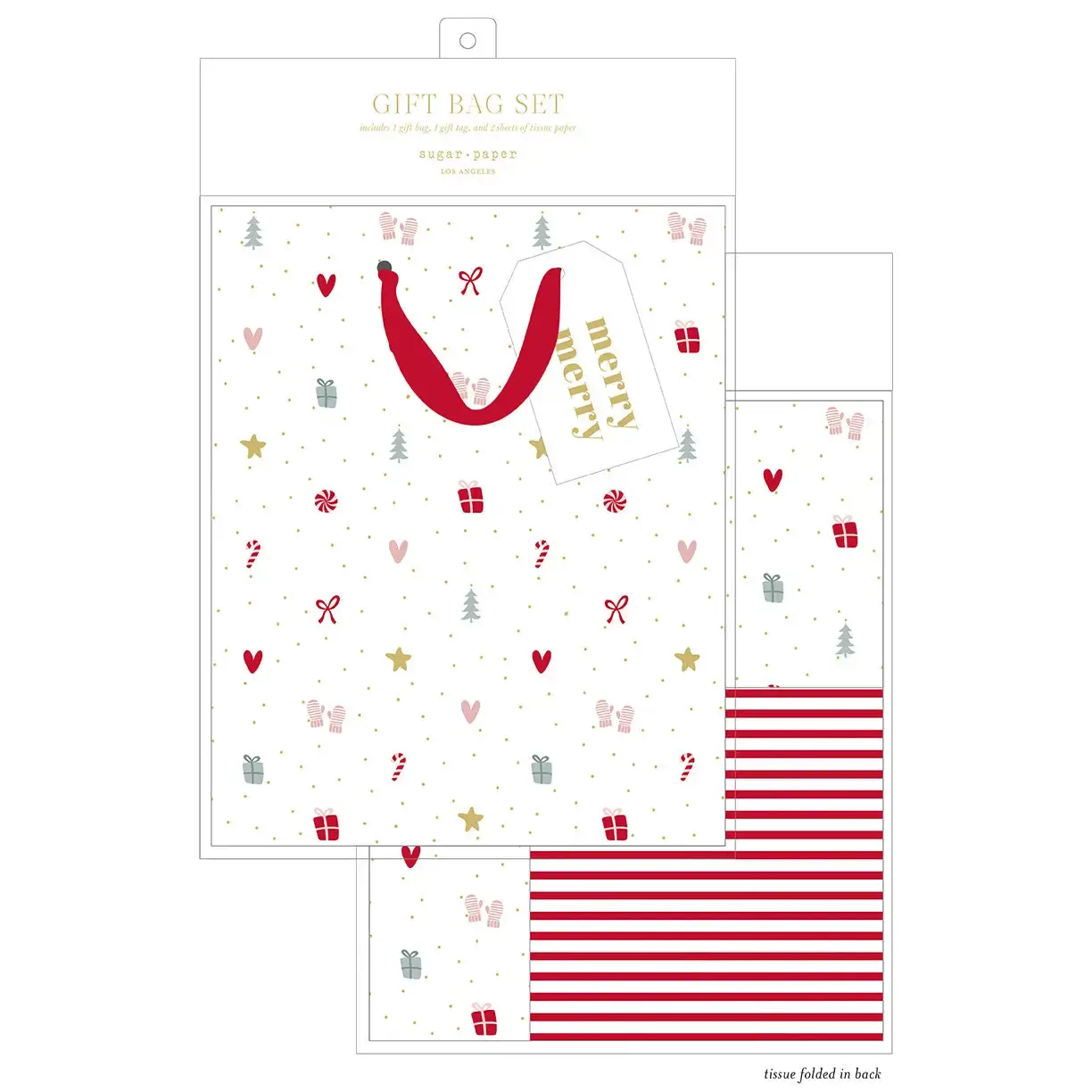 Sugar Paper - SUG SUG GBSET - Santa's Workshop Gift Bag Set (Gift Bag, Tissue, Gift Tag)