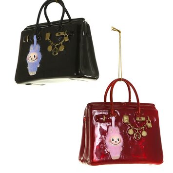 Cody Foster - COF COF OR - Luxe Handbag Purse with Monster Lalubu Charm Ornament (2 assorted styles)