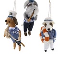 Cody Foster - COF COF OR - A Sailor Went to Sea Felt Dog Ornament (3 assorted styles)