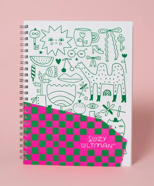 Suzy Ultman - SUU SUU NBBL - Doodles Letterpress Spiral-bound Blank Notebook