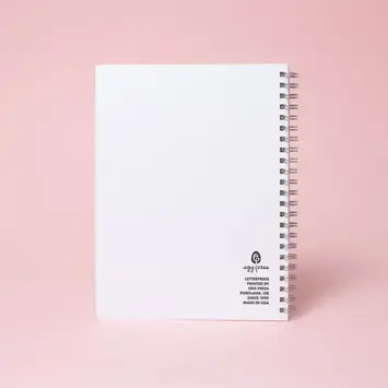 Egg Press - EP EP NBBL - All Roads Lead Home Letterpress Spiral-bound Blank Notebook