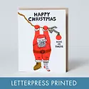 Egg Press - EP EPGCHO0057 - Hang In There Santa Holiday Card