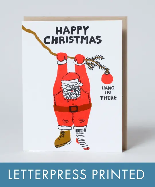 Egg Press - EP EPGCHO0057 - Hang In There Santa Holiday Card