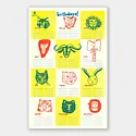 Egg Press - EP EP PR - Animal Faces Birthday Tracker Calendar Risograph Print
