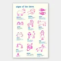 Egg Press - EP EP PR - Zodiac Signs Risograph Print