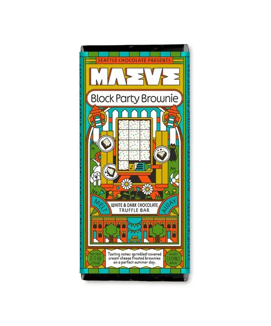 Maeve By Seattle Chocolate - MSC MSC FAD - Block Party Brownie Truffle Bar