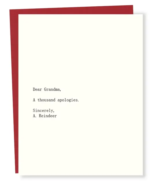 Sapling Press - SAP SAPGCHO0001 - grandma/reindeer Holiday Card