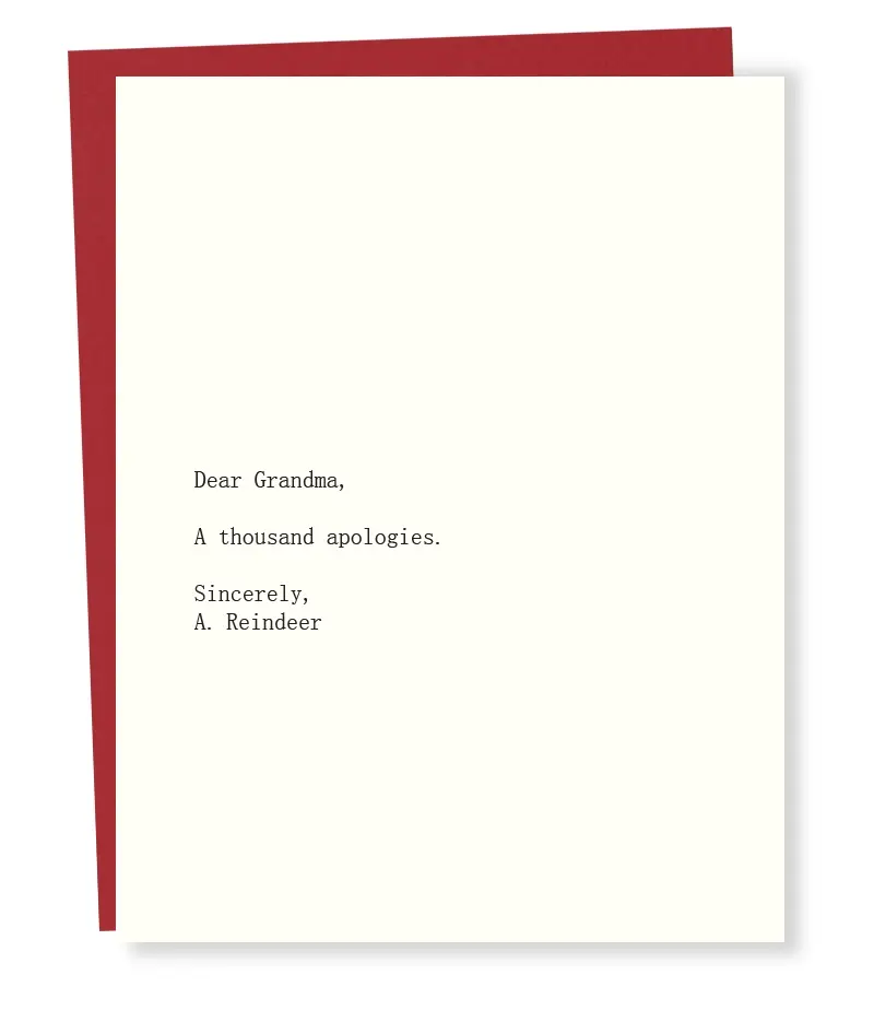 Sapling Press - SAP SAPGCHO0001 - grandma/reindeer Holiday Card