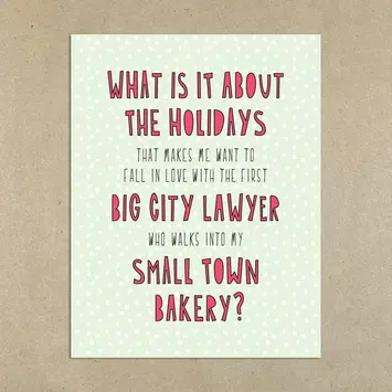 Near Modern Disaster - NMD NMDGCHO0013 - Big City Lawyer Small Town Bakery Holiday Card