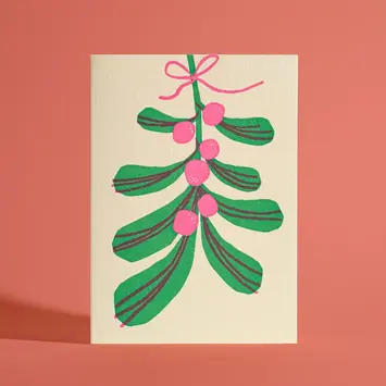 Half Pint Studio - HPS HPSGCHO0003 - Mistletoe Blank Holiday Card