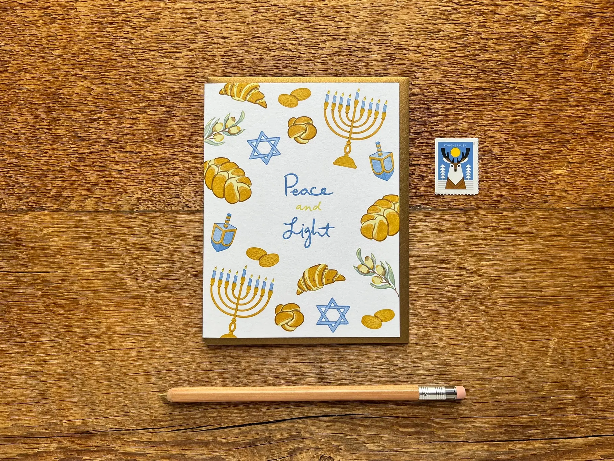 Noteworthy Paper and Press - NPP NPPGCHAN0001 - Peace Light Hanukkah Card