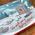 Noteworthy Paper and Press - NPP NPPGCHO0005 - Merry Fishmas Bobhouse Ice Fishing Holiday Card