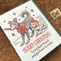 Noteworthy Paper and Press - NPP NPPGCHO0007 - My Best Friend and Partner in Crime Christmas Dogs Holiday Card