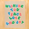Gold Teeth Brooklyn - GTB GTBGCHO0042 - Wishing You Peace Bubble Letters Holiday Card