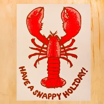 Gold Teeth Brooklyn - GTB GTBGCHO0043 - Lobster Snappy Holiday Card