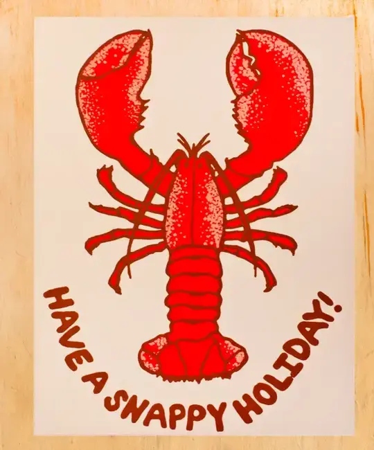 Gold Teeth Brooklyn - GTB GTBGCHO0043 - Lobster Snappy Holiday Card