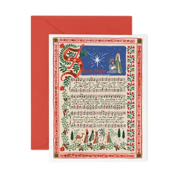 Rifle Paper Co - RP RPGCHO0071 - Silent Night Christmas Carol Holiday Card